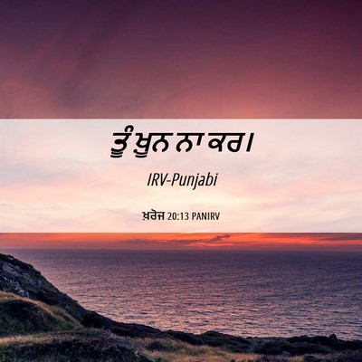 Picture 06 - ਖ਼ਰੋਜ 20:13 PANIRV - ਤੂੰ ਖ਼ੂਨ ਨਾ - Bible Verse Picture