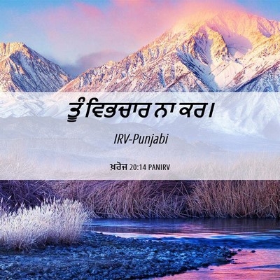 Picture 06 - ਖ਼ਰੋਜ 20:14 PANIRV - ਤੂੰ ਵਿਭਚਾਰ ਨਾ - Bible Verse Picture