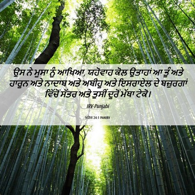 Picture 06 - ਖ਼ਰੋਜ 24:1 PANIRV - ਉਸ ਨੇ ਮੂਸਾ ਨੂੰ - Bible Verse Picture