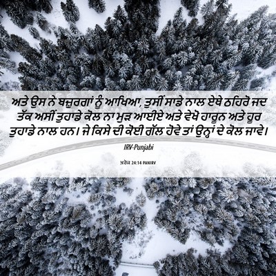 Picture 06 - ਖ਼ਰੋਜ 24:14 PANIRV - ਅਤੇ ਉਸ ਨੇ ਬਜ਼ੁਰਗਾਂ - Bible Verse Picture