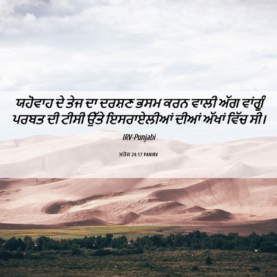 Picture 06 - ਖ਼ਰੋਜ 24:17 PANIRV - ਯਹੋਵਾਹ ਦੇ ਤੇਜ ਦਾ - Bible Verse Picture