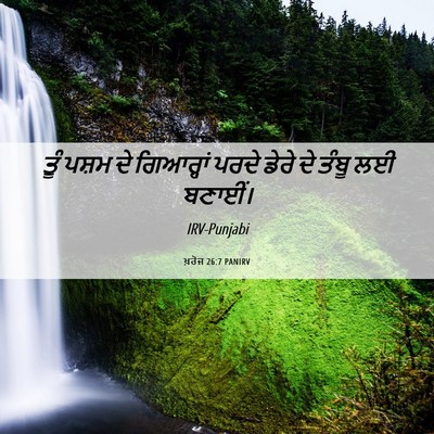 Picture 06 - ਖ਼ਰੋਜ 26:7 PANIRV - ਤੂੰ ਪਸ਼ਮ ਦੇ - Bible Verse Picture