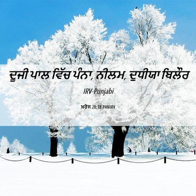 Picture 06 - ਖ਼ਰੋਜ 28:18 PANIRV - ਦੂਜੀ ਪਾਲ ਵਿੱਚ ਪੰਨਾ, - Bible Verse Picture