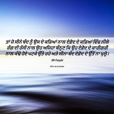 Picture 06 - ਖ਼ਰੋਜ 28:28 PANIRV - ਤਾਂ ਜੋ ਸੀਨੇ ਬੰਦ ਨੂੰ - Bible Verse Picture