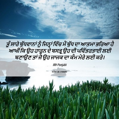 Picture 06 - ਖ਼ਰੋਜ 28:3 PANIRV - ਤੂੰ ਸਾਰੇ - Bible Verse Picture