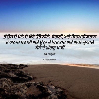 Picture 06 - ਖ਼ਰੋਜ 28:33 PANIRV - ਤੂੰ ਉਸ ਦੇ ਪੱਲੇ ਦੇ - Bible Verse Picture