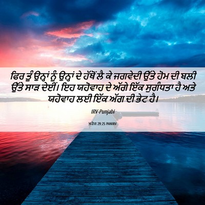 Picture 06 - ਖ਼ਰੋਜ 29:25 PANIRV - ਫਿਰ ਤੂੰ ਉਨ੍ਹਾਂ ਨੂੰ - Bible Verse Picture