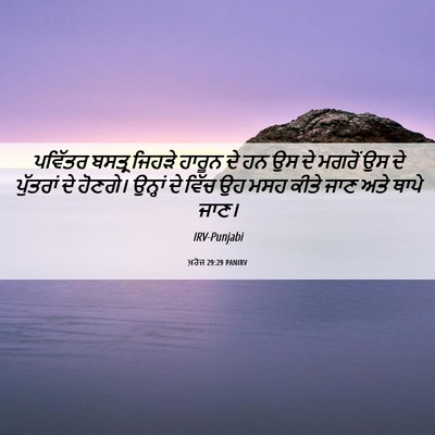 Picture 06 - ਖ਼ਰੋਜ 29:29 PANIRV - ਪਵਿੱਤਰ ਬਸਤ੍ਰ - Bible Verse Picture