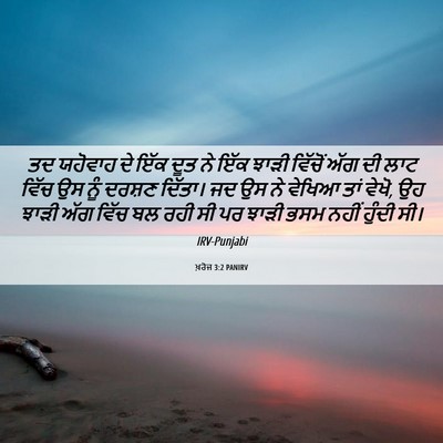 Picture 06 - ਖ਼ਰੋਜ 3:2 PANIRV - ਤਦ ਯਹੋਵਾਹ ਦੇ ਇੱਕ - Bible Verse Picture