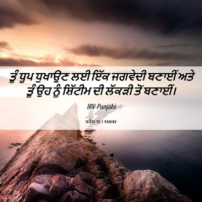 Picture 06 - ਖ਼ਰੋਜ 30:1 PANIRV - ਤੂੰ ਧੂਪ ਧੁਖਾਉਣ ਲਈ - Bible Verse Picture