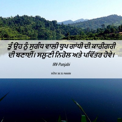 Picture 06 - ਖ਼ਰੋਜ 30:35 PANIRV - ਤੂੰ ਉਹ ਨੂੰ ਸੁਗੰਧ - Bible Verse Picture