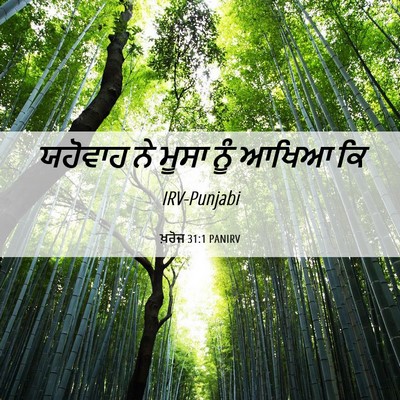 Picture 06 - ਖ਼ਰੋਜ 31:1 PANIRV - ਯਹੋਵਾਹ ਨੇ ਮੂਸਾ ਨੂੰ - Bible Verse Picture