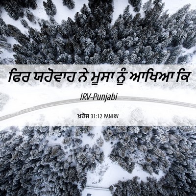 Picture 06 - ਖ਼ਰੋਜ 31:12 PANIRV - ਫਿਰ ਯਹੋਵਾਹ ਨੇ ਮੂਸਾ - Bible Verse Picture
