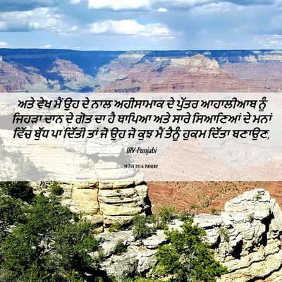 Picture 06 - ਖ਼ਰੋਜ 31:6 PANIRV - ਅਤੇ ਵੇਖ ਮੈਂ ਉਹ ਦੇ - Bible Verse Picture