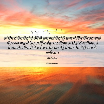 Picture 06 - ਖ਼ਰੋਜ 32:4 PANIRV - ਤਾਂ ਉਸ ਨੇ ਉਹ ਉਨ੍ਹਾਂ - Bible Verse Picture