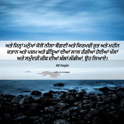 Picture 06 - ਖ਼ਰੋਜ 35:23 PANIRV - ਅਤੇ ਜਿਨ੍ਹਾਂ - Bible Verse Picture