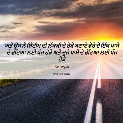 Picture 06 - ਖ਼ਰੋਜ 36:31 PANIRV - ਅਤੇ ਉਸ ਨੇ ਸ਼ਿੱਟੀਮ - Bible Verse Picture