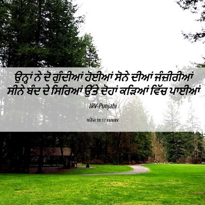 Picture 06 - ਖ਼ਰੋਜ 39:17 PANIRV - ਉਨ੍ਹਾਂ ਨੇ ਦੋ - Bible Verse Picture