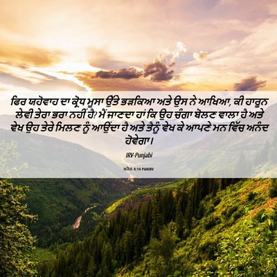 Picture 06 - ਖ਼ਰੋਜ 4:14 PANIRV - ਫਿਰ ਯਹੋਵਾਹ ਦਾ - Bible Verse Picture
