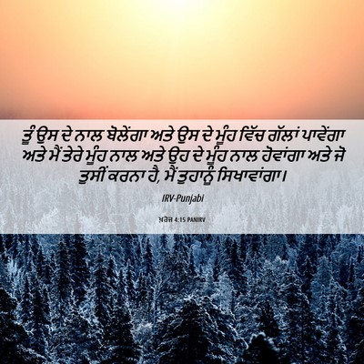 Picture 06 - ਖ਼ਰੋਜ 4:15 PANIRV - ਤੂੰ ਉਸ ਦੇ ਨਾਲ - Bible Verse Picture