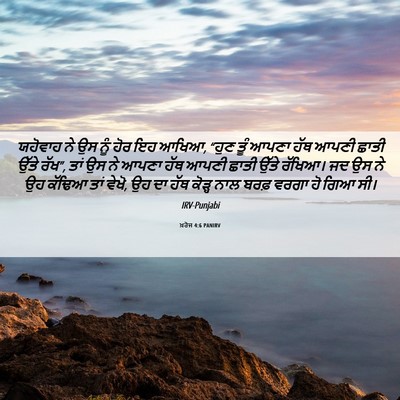 Picture 06 - ਖ਼ਰੋਜ 4:6 PANIRV - ਯਹੋਵਾਹ ਨੇ ਉਸ ਨੂੰ - Bible Verse Picture
