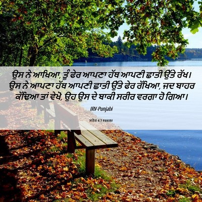 Picture 06 - ਖ਼ਰੋਜ 4:7 PANIRV - ਉਸ ਨੇ ਆਖਿਆ, ਤੂੰ ਫੇਰ - Bible Verse Picture