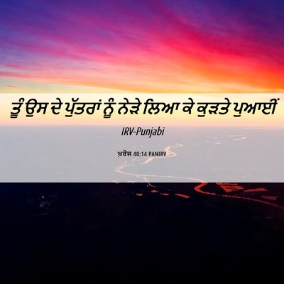 Picture 06 - ਖ਼ਰੋਜ 40:14 PANIRV - ਤੂੰ ਉਸ ਦੇ ਪੁੱਤਰਾਂ - Bible Verse Picture