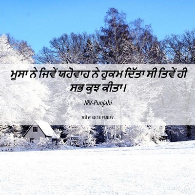 Picture 06 - ਖ਼ਰੋਜ 40:16 PANIRV - ਮੂਸਾ ਨੇ ਜਿਵੇਂ - Bible Verse Picture