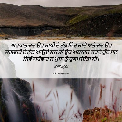 Picture 06 - ਖ਼ਰੋਜ 40:32 PANIRV - ਅਰਥਾਤ ਜਦ ਉਹ ਸਾਖੀ ਦੇ - Bible Verse Picture