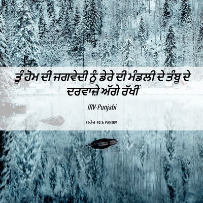 Picture 06 - ਖ਼ਰੋਜ 40:6 PANIRV - ਤੂੰ ਹੋਮ ਦੀ ਜਗਵੇਦੀ - Bible Verse Picture