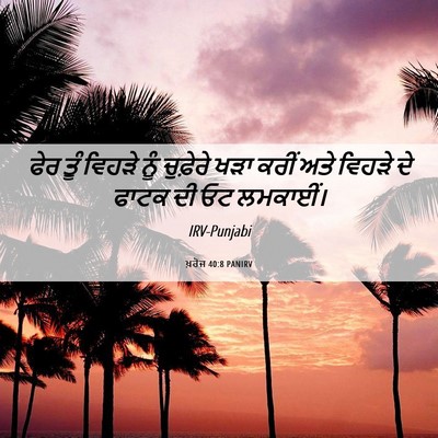 Picture 06 - ਖ਼ਰੋਜ 40:8 PANIRV - ਫੇਰ ਤੂੰ ਵਿਹੜੇ ਨੂੰ - Bible Verse Picture