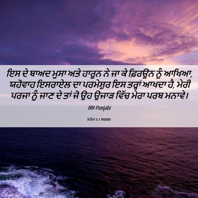 Picture 06 - ਖ਼ਰੋਜ 5:1 PANIRV - ਇਸ ਦੇ ਬਾਅਦ ਮੂਸਾ ਅਤੇ - Bible Verse Picture