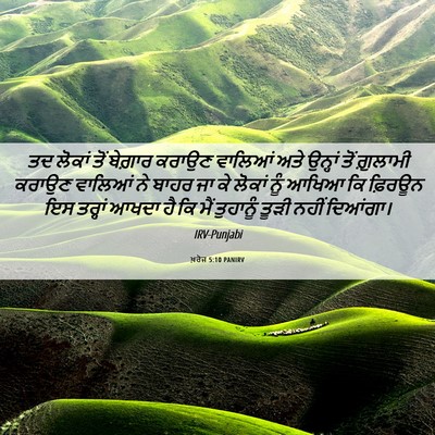 Picture 06 - ਖ਼ਰੋਜ 5:10 PANIRV - ਤਦ ਲੋਕਾਂ ਤੋਂ - Bible Verse Picture