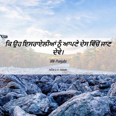 Picture 06 - ਖ਼ਰੋਜ 6:11 PANIRV - ਕਿ ਉਹ ਇਸਰਾਏਲੀਆਂ - Bible Verse Picture