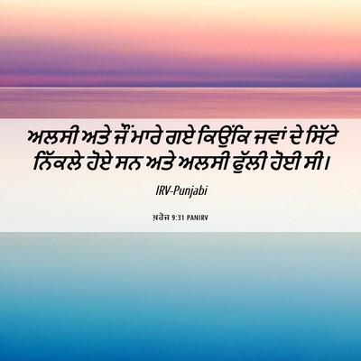 Picture 06 - ਖ਼ਰੋਜ 9:31 PANIRV - ਅਲਸੀ ਅਤੇ ਜੌਂ ਮਾਰੇ - Bible Verse Picture