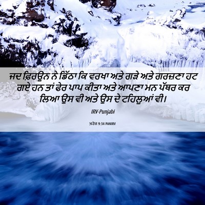 Picture 06 - ਖ਼ਰੋਜ 9:34 PANIRV - ਜਦ ਫ਼ਿਰਊਨ ਨੇ ਡਿੱਠਾ - Bible Verse Picture