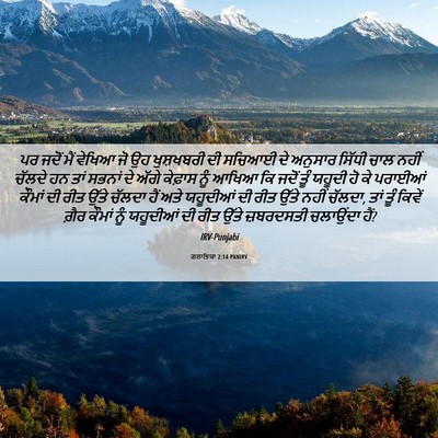 Picture 06 - ਗਲਾਤਿਯਾ 2:14 PANIRV - ਪਰ ਜਦੋਂ ਮੈਂ ਵੇਖਿਆ - Bible Verse Picture