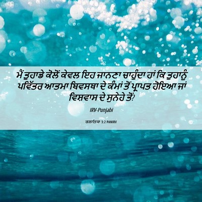 Picture 06 - ਗਲਾਤਿਯਾ 3:2 PANIRV - ਮੈਂ ਤੁਹਾਡੇ ਕੋਲੋਂ - Bible Verse Picture
