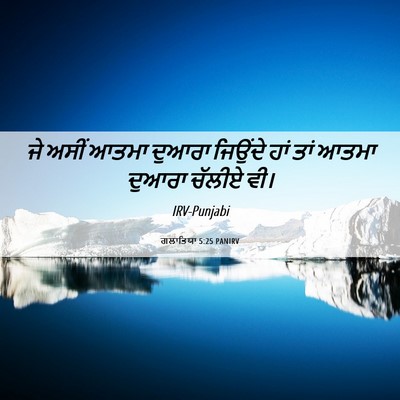 Picture 06 - ਗਲਾਤਿਯਾ 5:25 PANIRV - ਜੇ ਅਸੀਂ ਆਤਮਾ ਦੁਆਰਾ - Bible Verse Picture