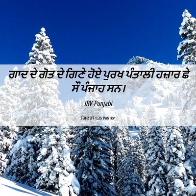 Picture 06 - ਗਿਣਤੀ 1:25 PANIRV - ਗਾਦ ਦੇ ਗੋਤ ਦੇ ਗਿਣੇ - Bible Verse Picture