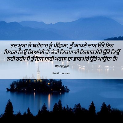 Picture 06 - ਗਿਣਤੀ 11:11 PANIRV - ਤਦ ਮੂਸਾ ਨੇ ਯਹੋਵਾਹ - Bible Verse Picture