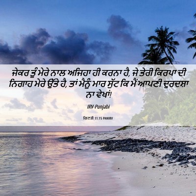 Picture 06 - ਗਿਣਤੀ 11:15 PANIRV - ਜੇਕਰ ਤੂੰ ਮੇਰੇ ਨਾਲ - Bible Verse Picture