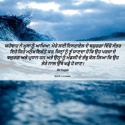 Picture 06 - ਗਿਣਤੀ 11:16 PANIRV - ਯਹੋਵਾਹ ਨੇ ਮੂਸਾ ਨੂੰ - Bible Verse Picture