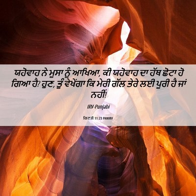 Picture 06 - ਗਿਣਤੀ 11:23 PANIRV - ਯਹੋਵਾਹ ਨੇ ਮੂਸਾ ਨੂੰ - Bible Verse Picture