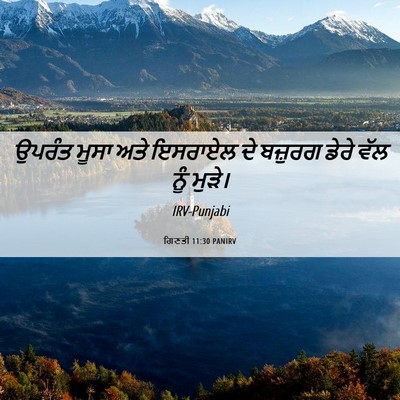 Picture 06 - ਗਿਣਤੀ 11:30 PANIRV - ਉਪਰੰਤ ਮੂਸਾ ਅਤੇ - Bible Verse Picture