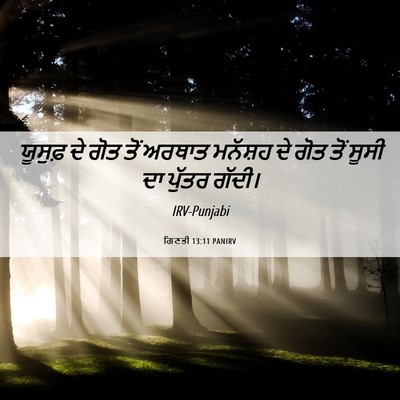 Picture 06 - ਗਿਣਤੀ 13:11 PANIRV - ਯੂਸੁਫ਼ ਦੇ ਗੋਤ ਤੋਂ - Bible Verse Picture