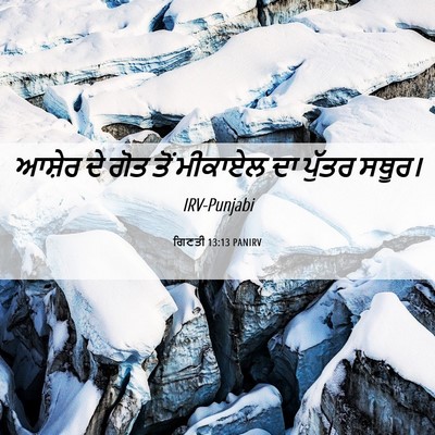 Picture 06 - ਗਿਣਤੀ 13:13 PANIRV - ਆਸ਼ੇਰ ਦੇ ਗੋਤ ਤੋਂ - Bible Verse Picture