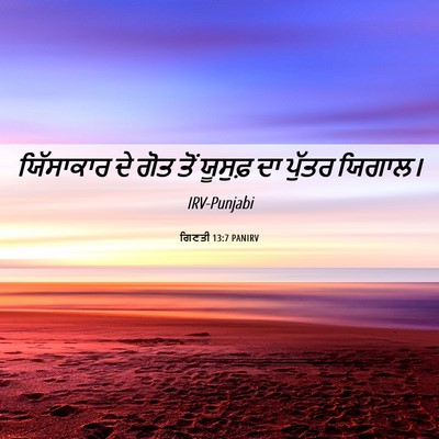 Picture 06 - ਗਿਣਤੀ 13:7 PANIRV - ਯਿੱਸਾਕਾਰ ਦੇ ਗੋਤ - Bible Verse Picture