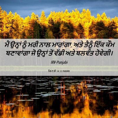 Picture 06 - ਗਿਣਤੀ 14:12 PANIRV - ਮੈਂ ਉਨ੍ਹਾਂ ਨੂੰ ਮਰੀ - Bible Verse Picture
