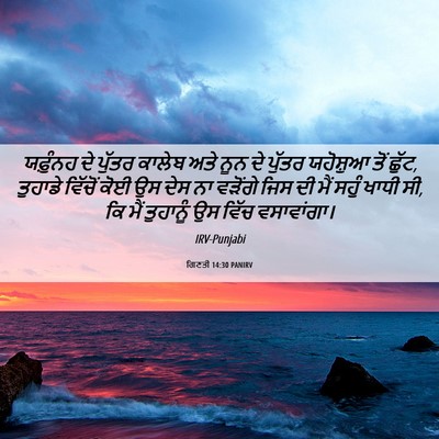 Picture 06 - ਗਿਣਤੀ 14:30 PANIRV - ਯਫ਼ੁੰਨਹ ਦੇ ਪੁੱਤਰ - Bible Verse Picture
